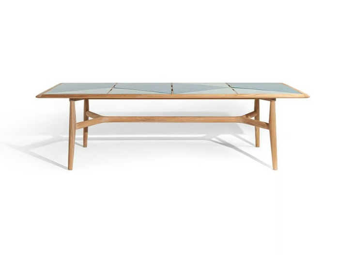 THE SECRET GARDEN - Rectangular teak garden table with stoneware top _ Poltrona Frau